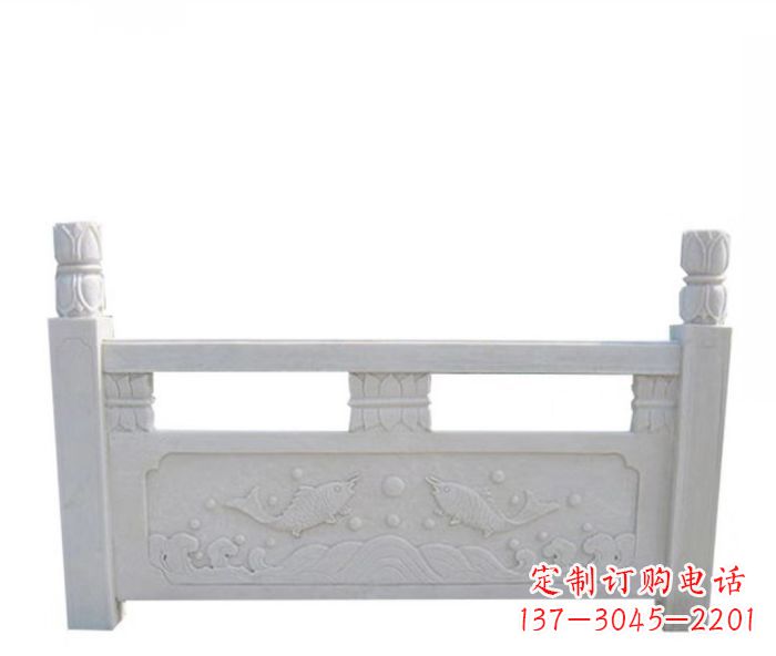 烟台园林汉白玉石浮雕栏板
