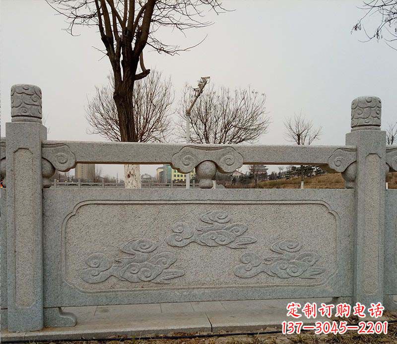 烟台园林护城河石栏板景观石雕