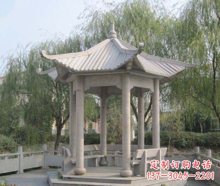 烟台园林景观大理石凉亭石雕