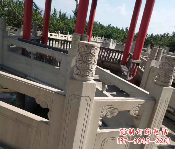 烟台园林景观大理石桥栏板石雕 (3)