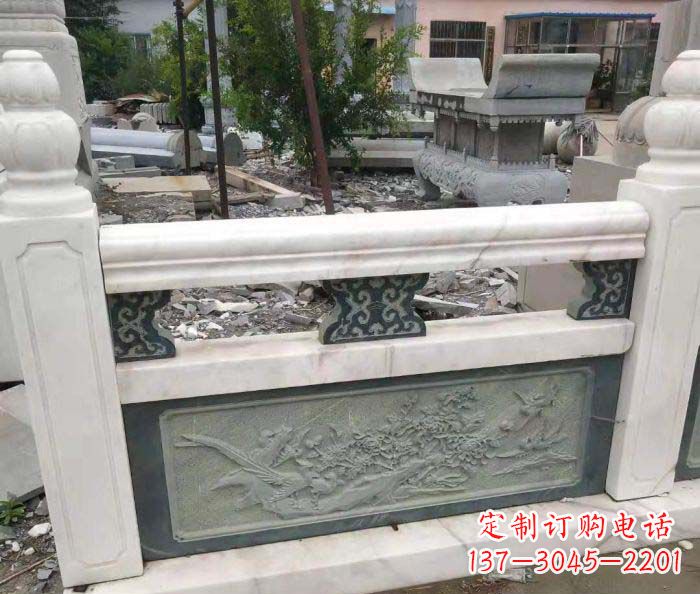 烟台园林景观大理石桥栏板石雕 (2)