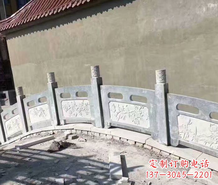 烟台园林景观大理石桥栏板石雕 (5)