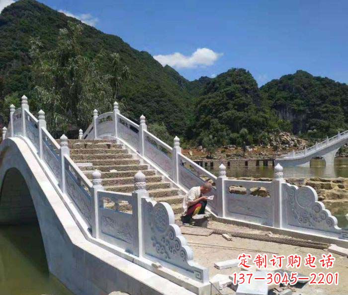 烟台园林景观大理石桥栏板石雕_1