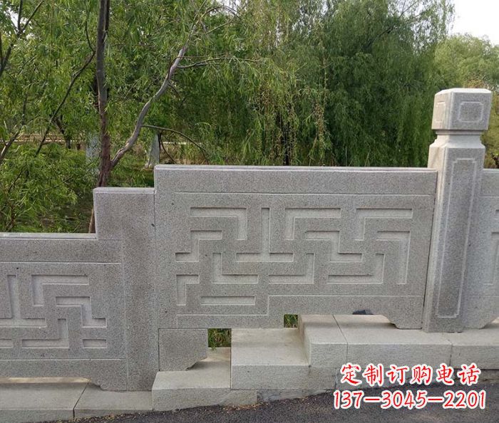 烟台园林景观大理石桥栏板石雕 (7)