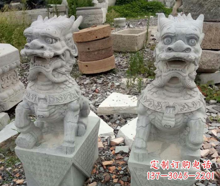 烟台园林景观仿古麒麟石雕