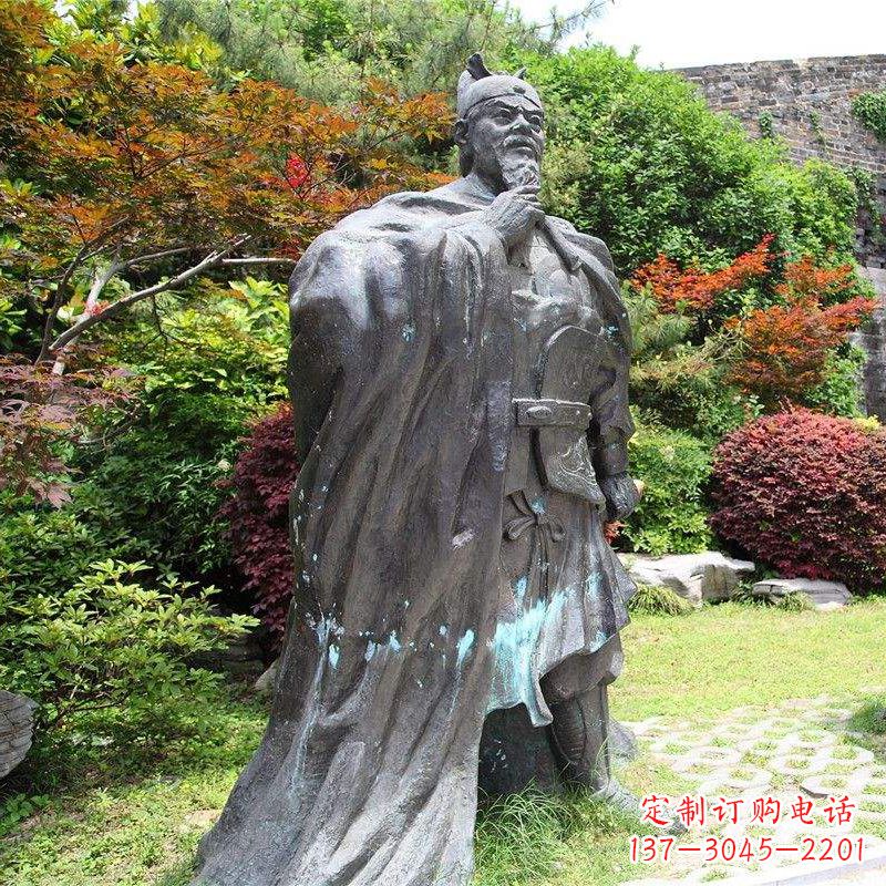 烟台园林历史人物明太祖朱元璋雕塑
