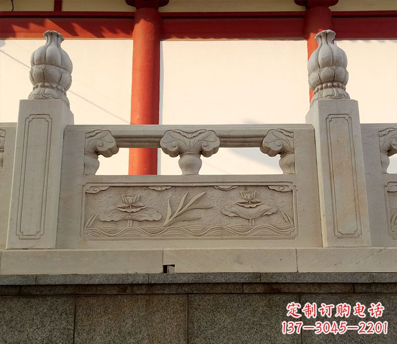 烟台园林石浮雕栏板景观石雕 (2)
