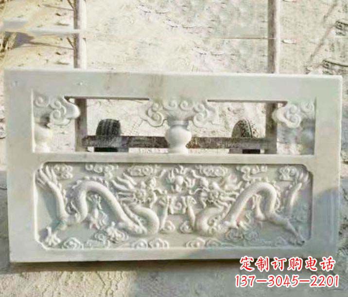 烟台园林石浮雕栏板景观石雕