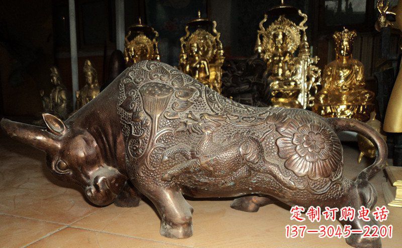 烟台园林拓荒牛景观铜雕