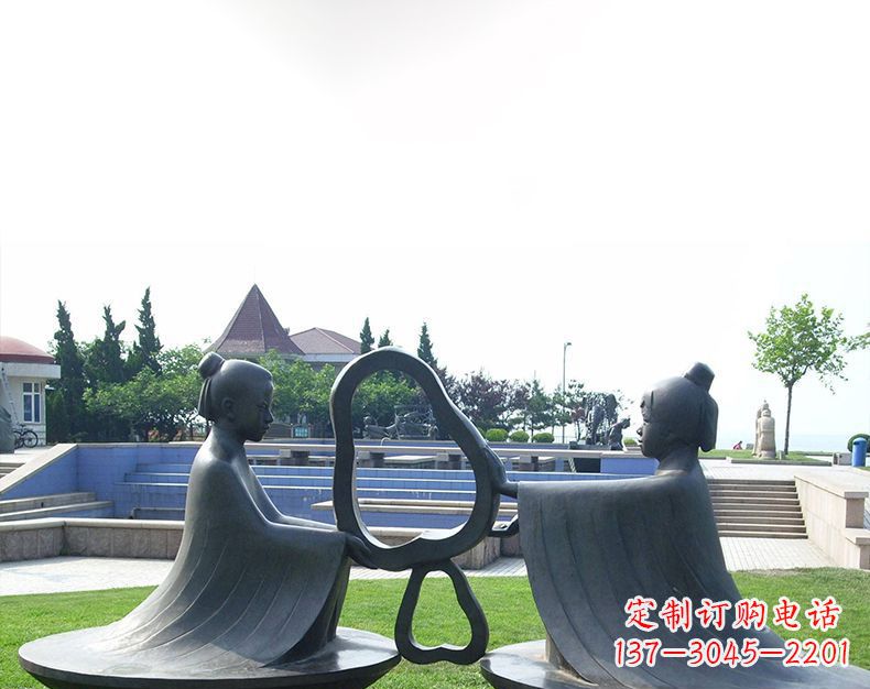 烟台园林铸铜孔融让梨雕塑