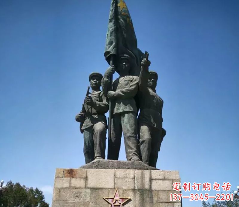 烟台战士革命广场铜雕
