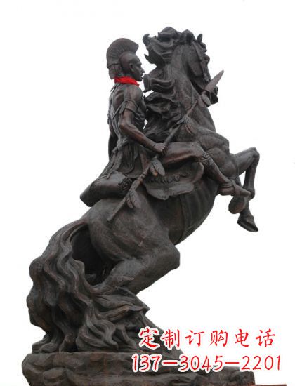 烟台战士与马 铸铜雕塑