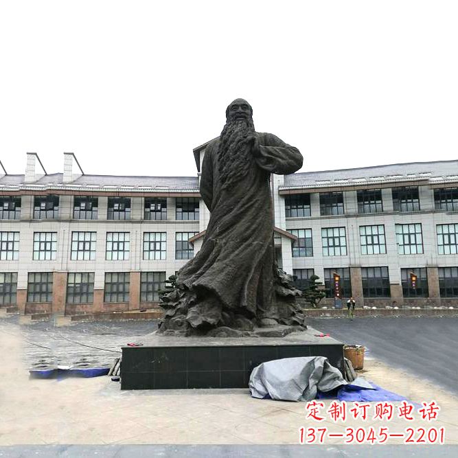 烟台张大千铜雕塑像-景区广场名人雕塑