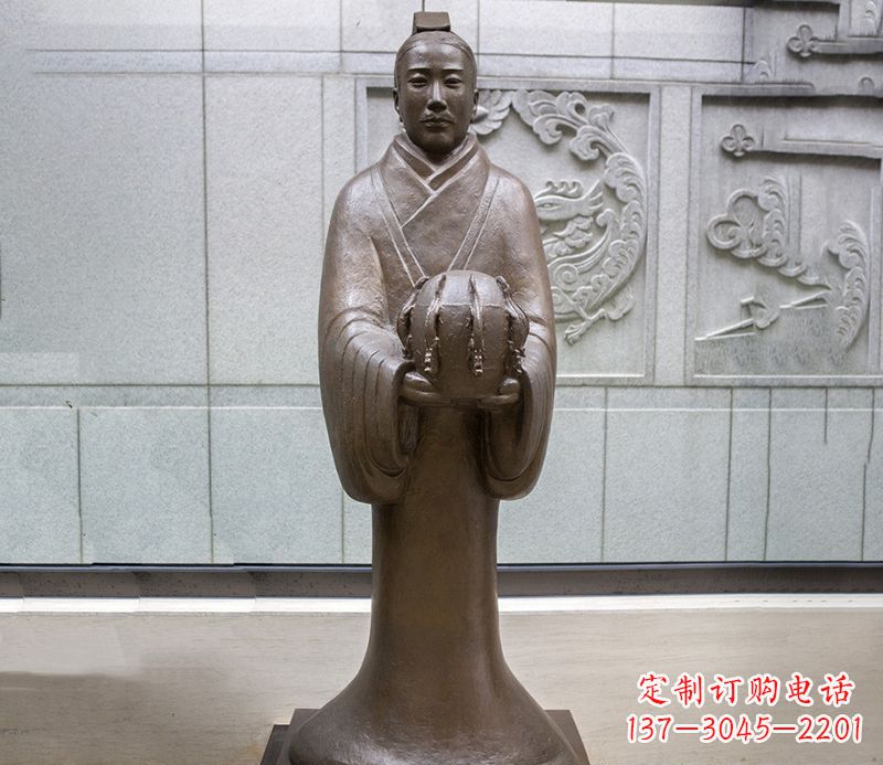 烟台张衡科学家 人物铜雕