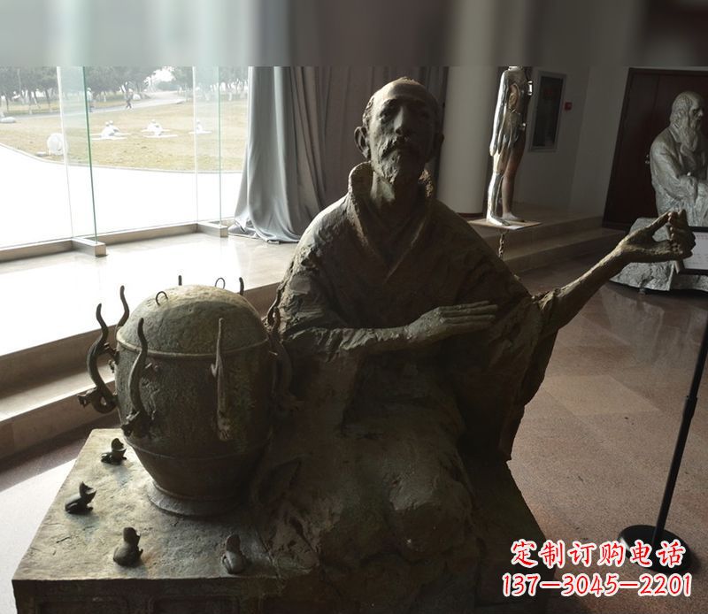 烟台张衡铜雕