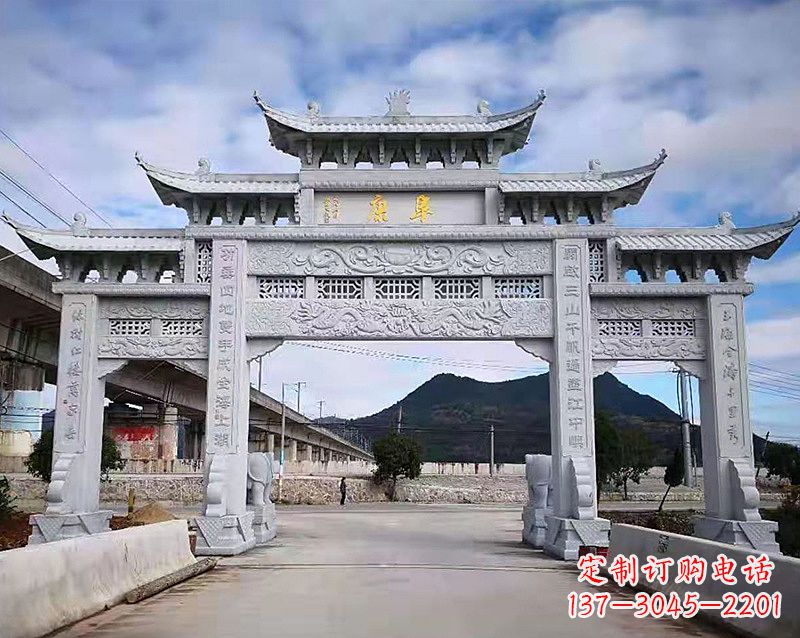 烟台张掖石雕牌坊雕刻