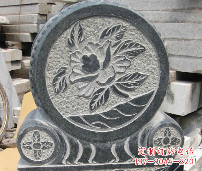 烟台招财抱鼓石仿古石门墩