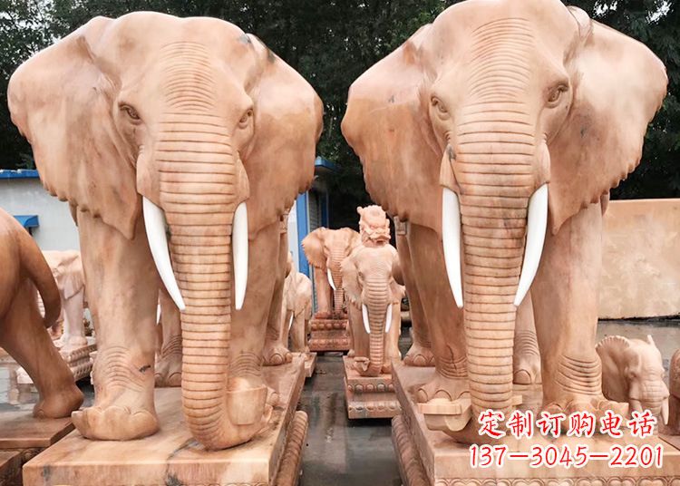 烟台招财大象石雕