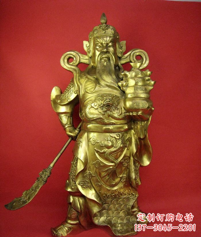 烟台招财关公铜雕