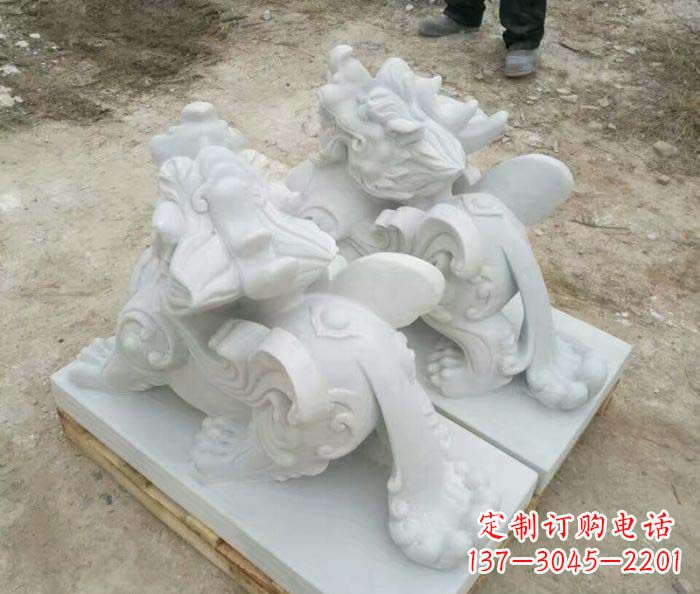 烟台招财进宝立式貔貅门口石雕