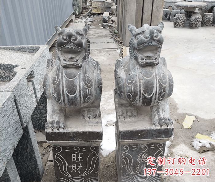 烟台招财神兽貔貅石雕 (2)