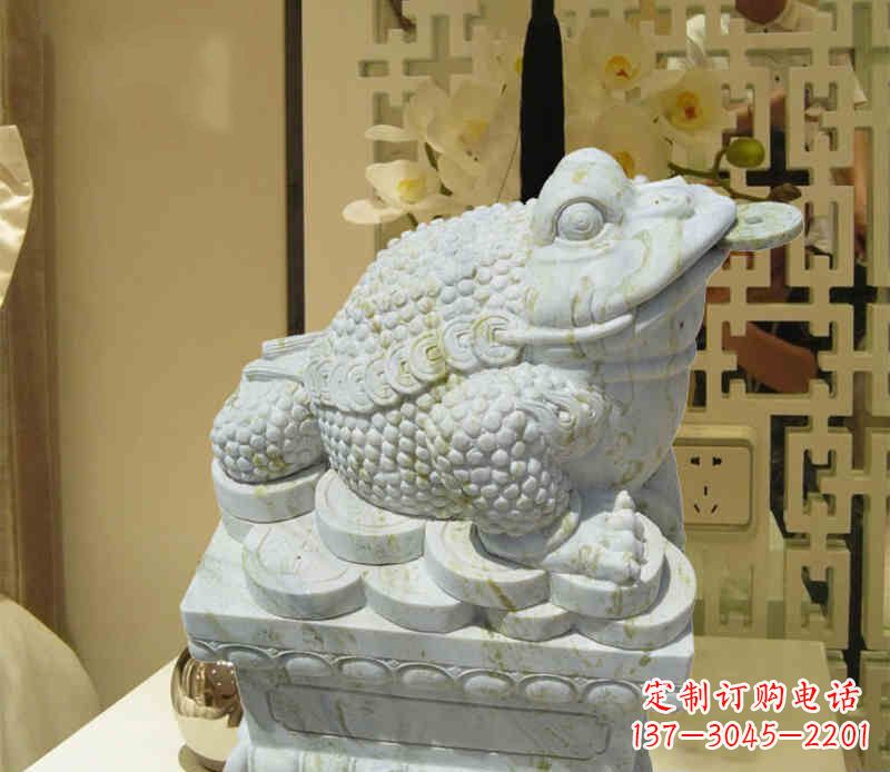 烟台招财神兽金蟾石雕