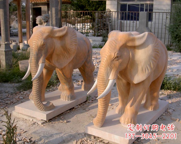 烟台招财石雕大象