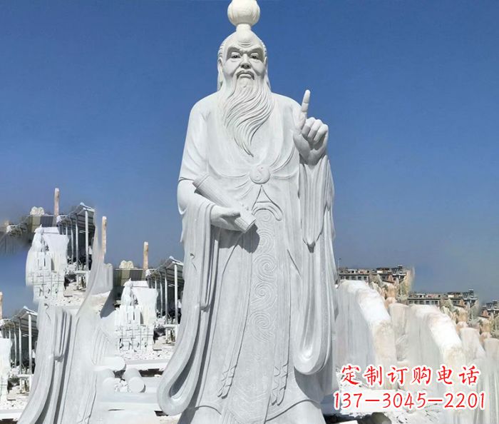 烟台中国春秋时代思想家老子石雕