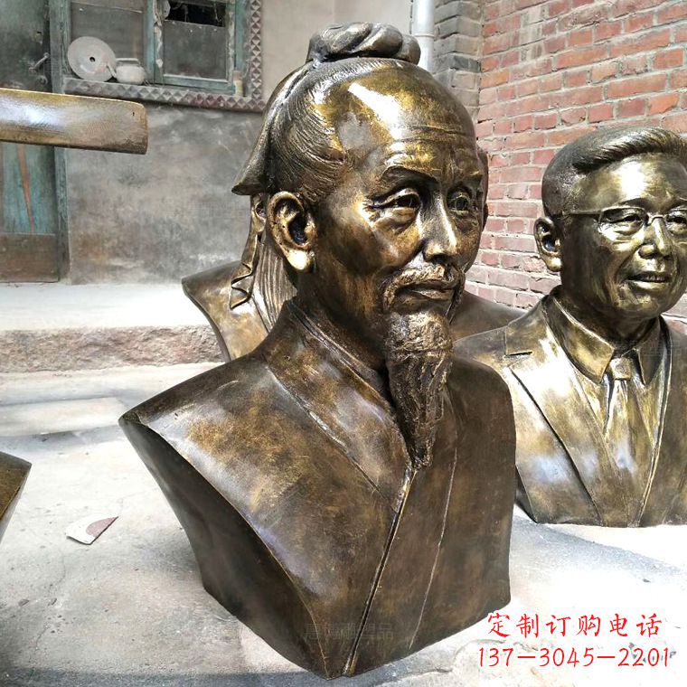 烟台中国古代著名数学家祖冲之铸铜胸像雕塑