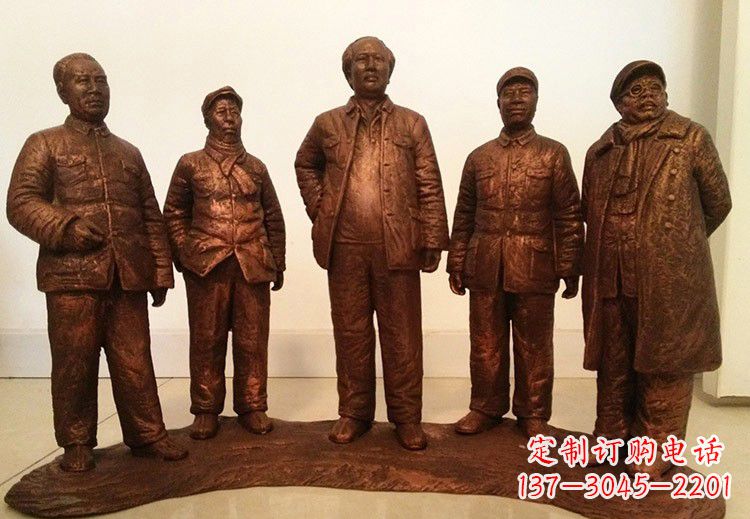 烟台中国近代伟人系列铜雕像