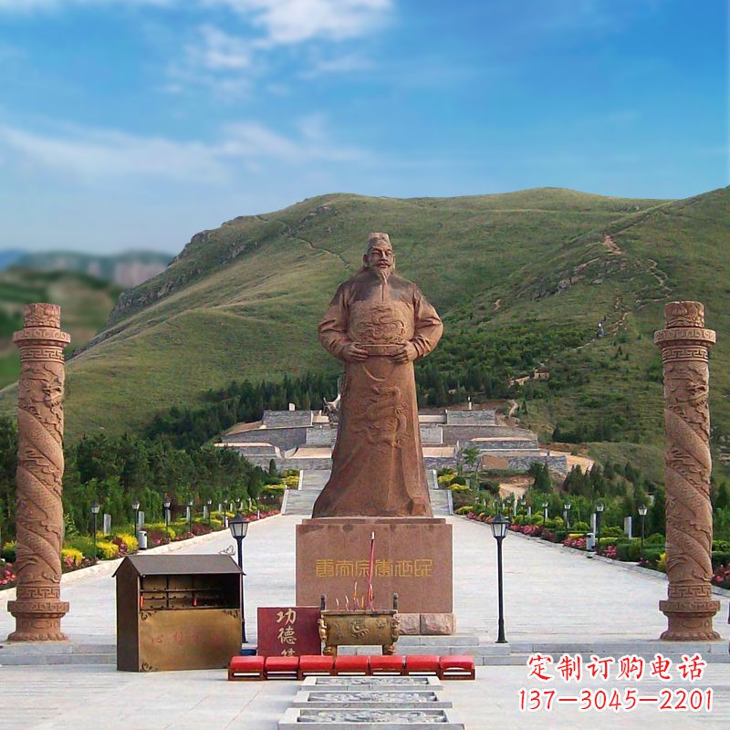 烟台中国历史名人大型李世民景观雕塑