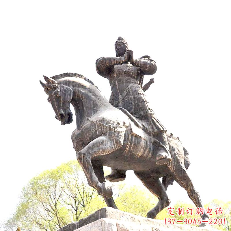 烟台中国历史名人民族英雄霍去病铜雕塑