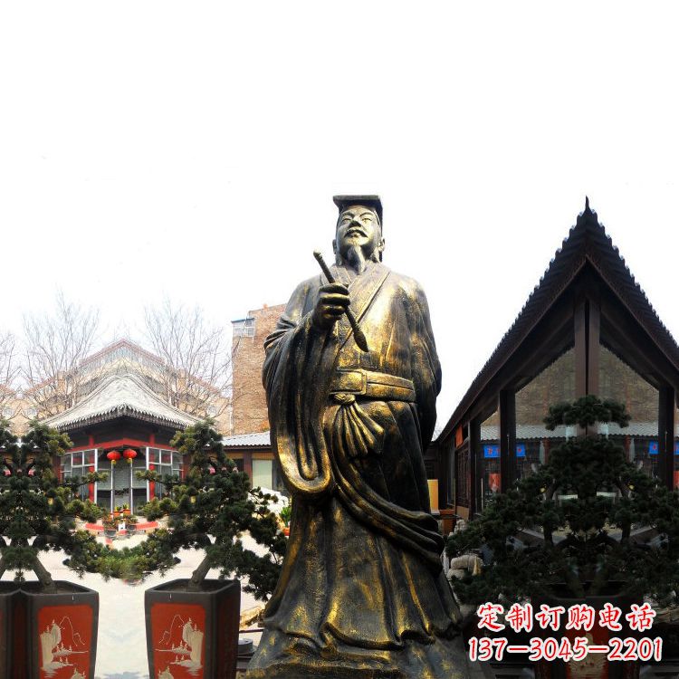 烟台中国历史文化名人书圣王羲之雕塑