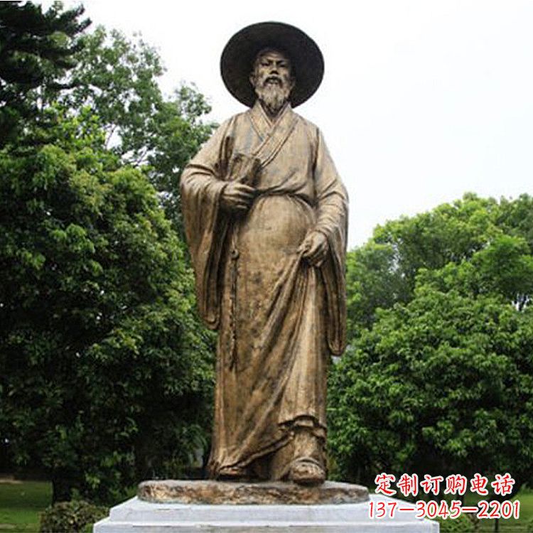 烟台中国历史文化名人北宋文学家苏轼苏东坡铜雕像