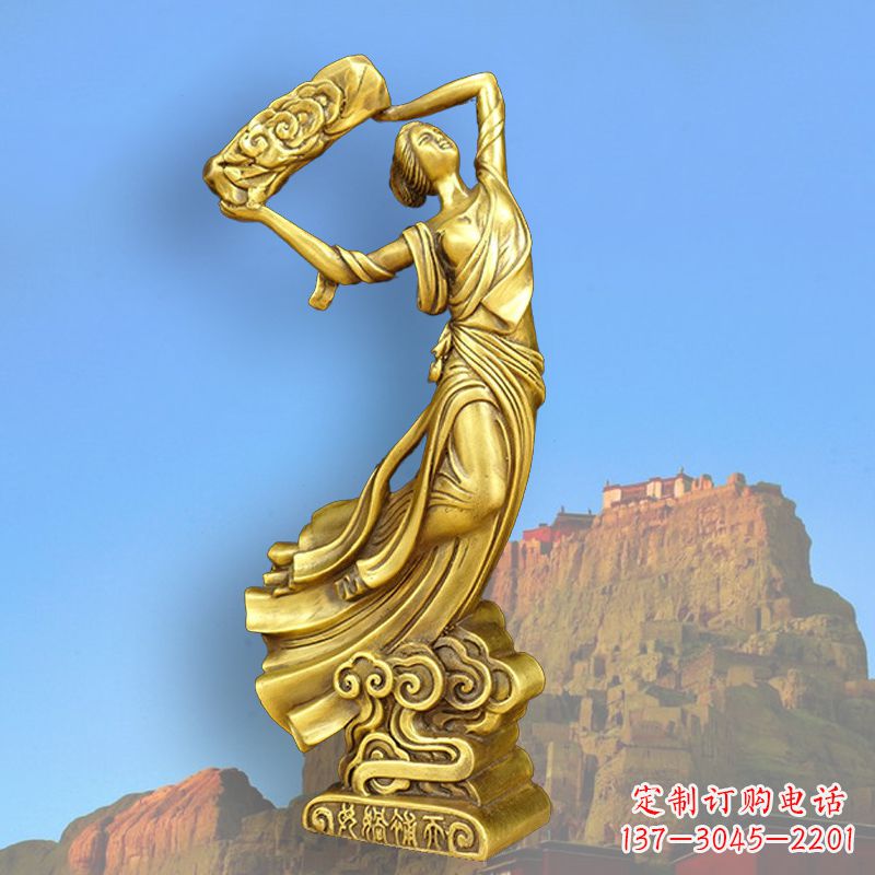 烟台中国上古传说“女娲补天”铸铜雕塑