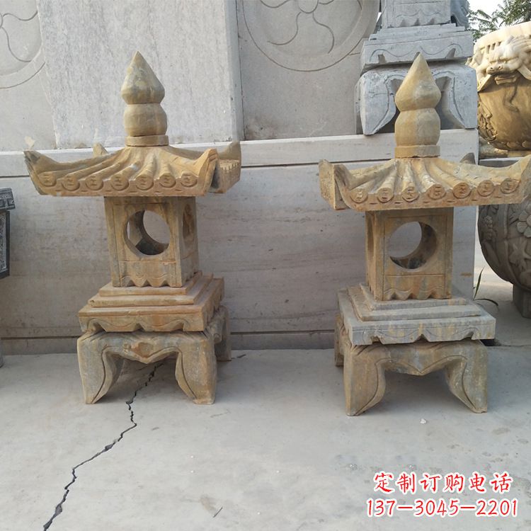 烟台中式仿古低墩石灯笼
