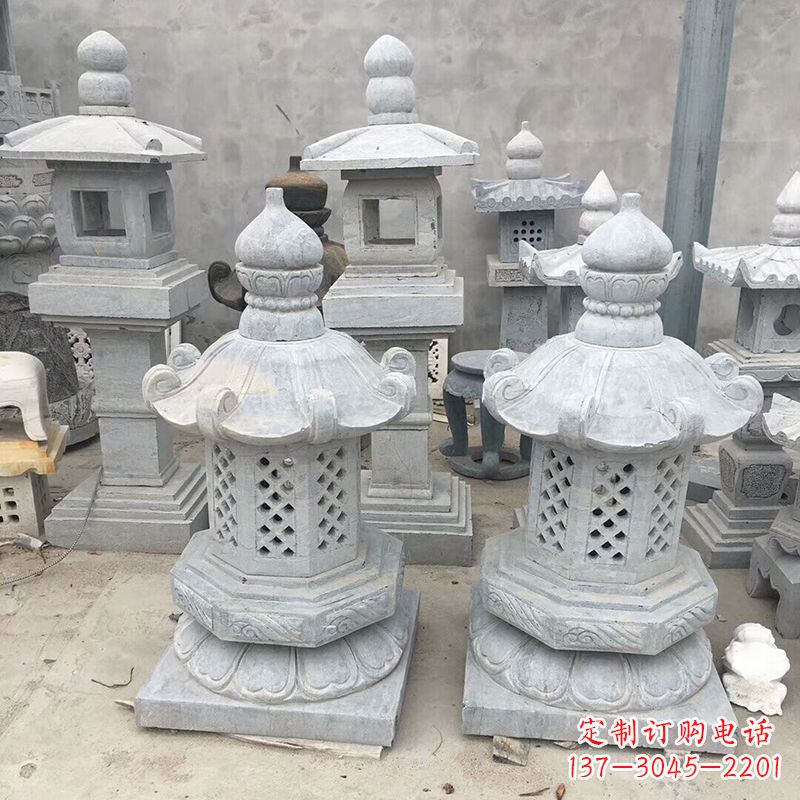 烟台中式低墩石雕灯笼