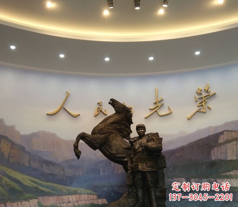 烟台朱德人物景观铜雕