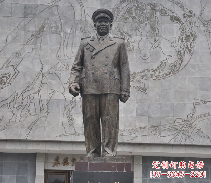 烟台朱德人物铜雕
