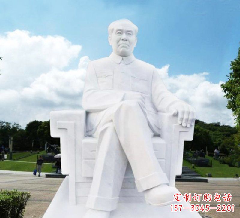烟台朱德坐式伟人石雕