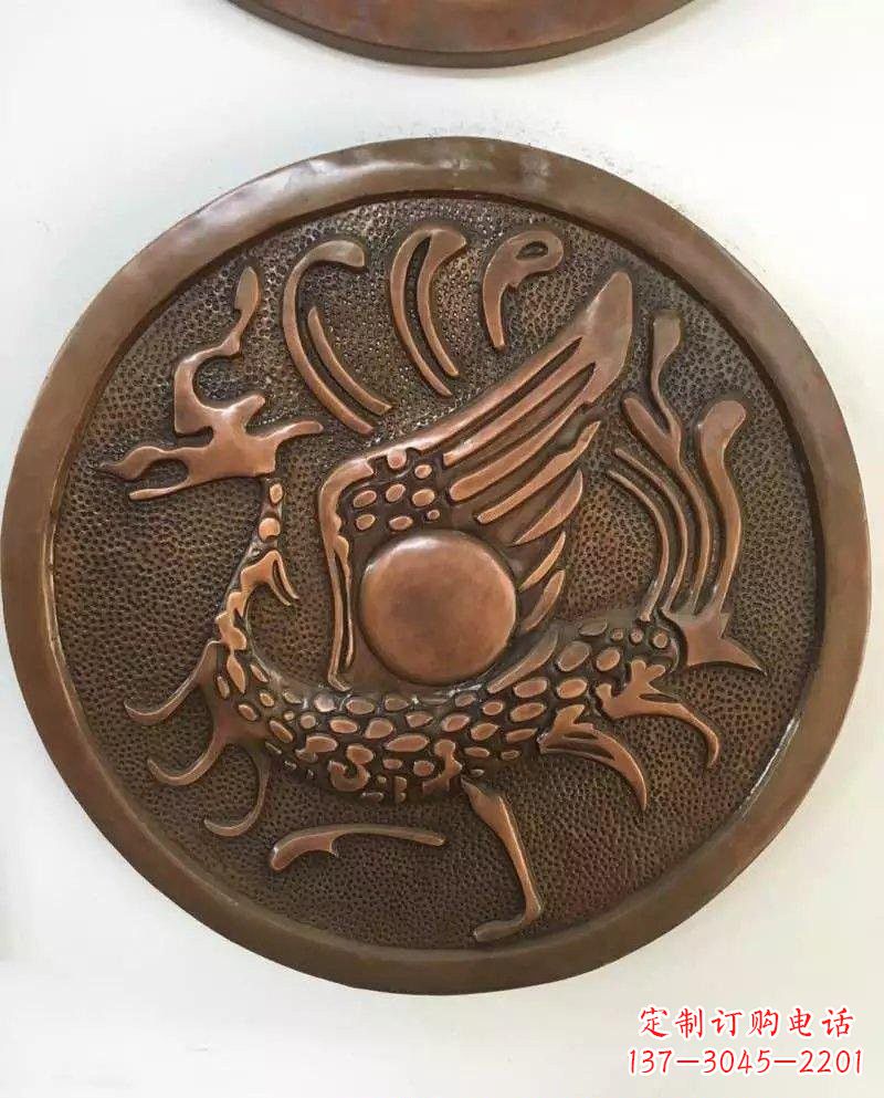 烟台朱雀铜浮雕