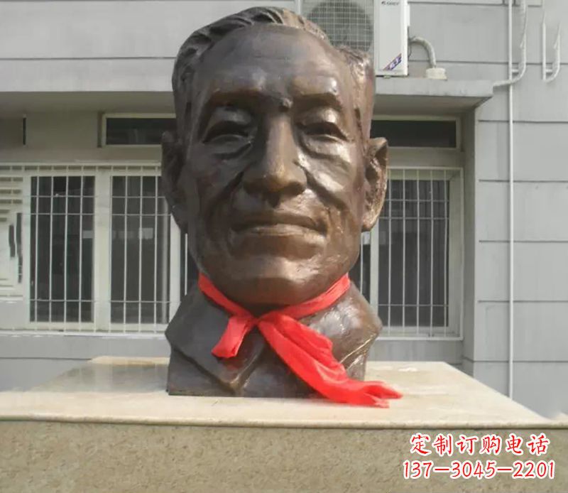 烟台朱宪彝校园名人头像铜雕