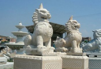 烟台獬豸 石雕 独角兽-法院大门神兽雕塑