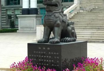 烟台獬豸铜雕塑-法院门前神兽动物雕塑摆件