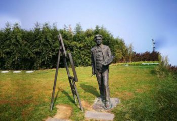 烟台徐悲鸿城市雕塑公园铜雕像