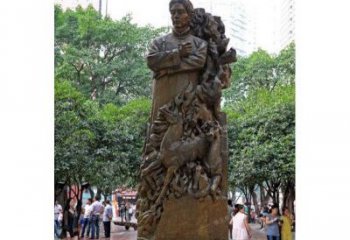 烟台徐悲鸿铜雕
