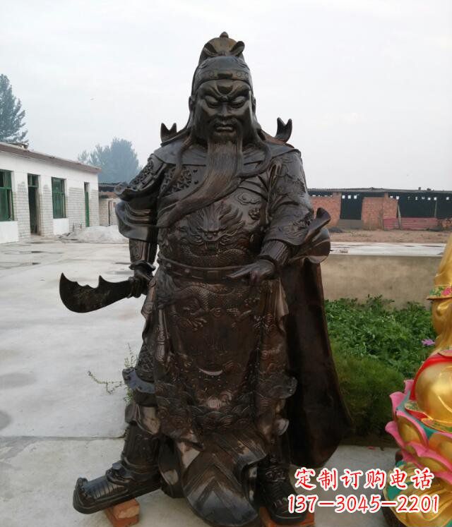 烟台铸铜关公像铜雕