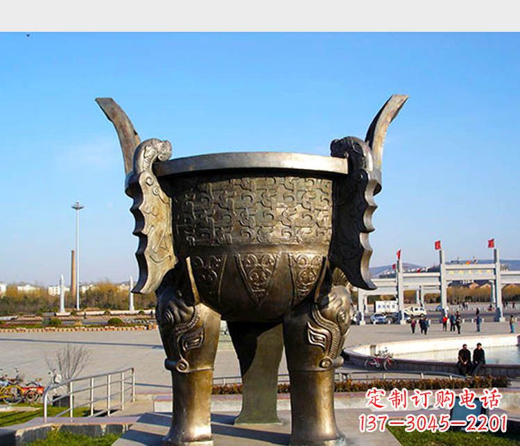 烟台铸铜广场圆形景观香炉