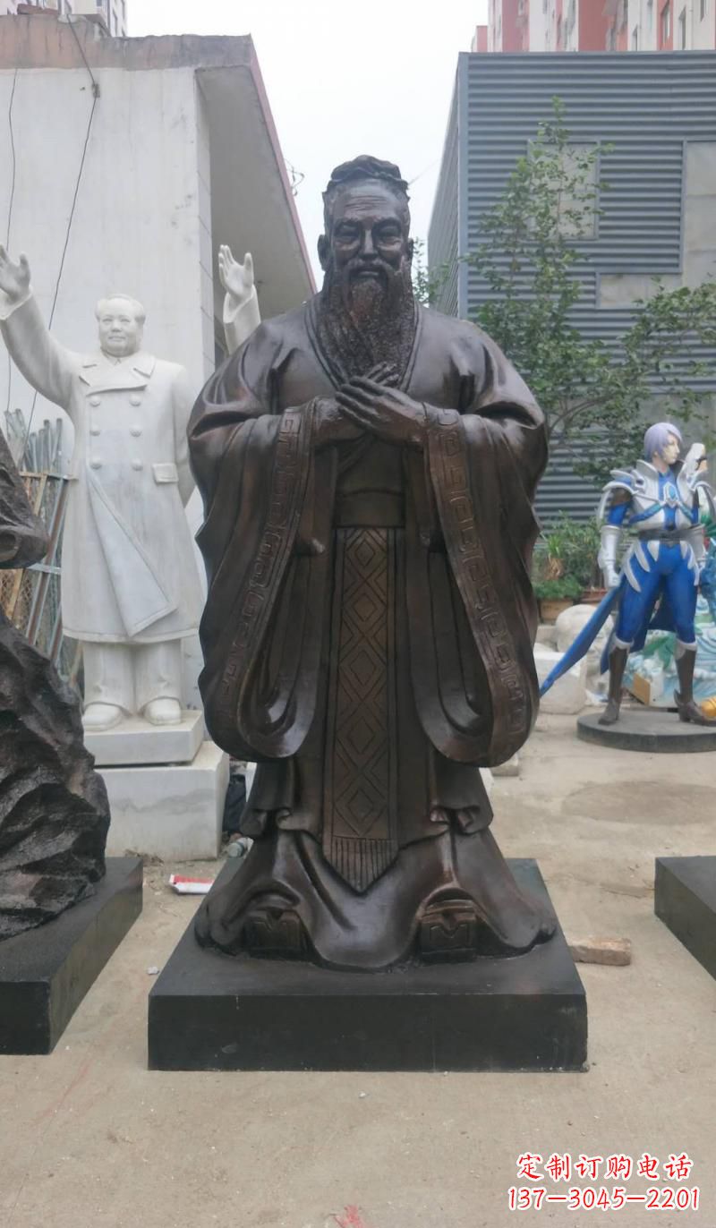 烟台铸铜孔子雕塑