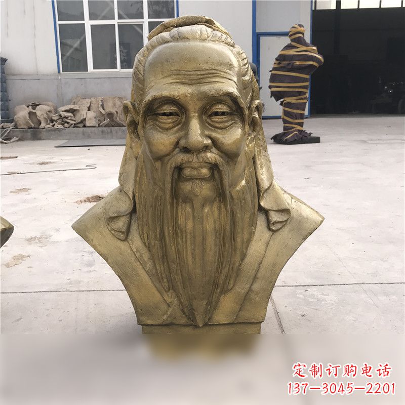 烟台铸铜孔子胸像雕塑